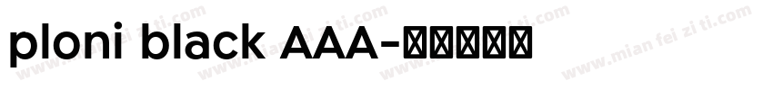 ploni black AAA字体转换